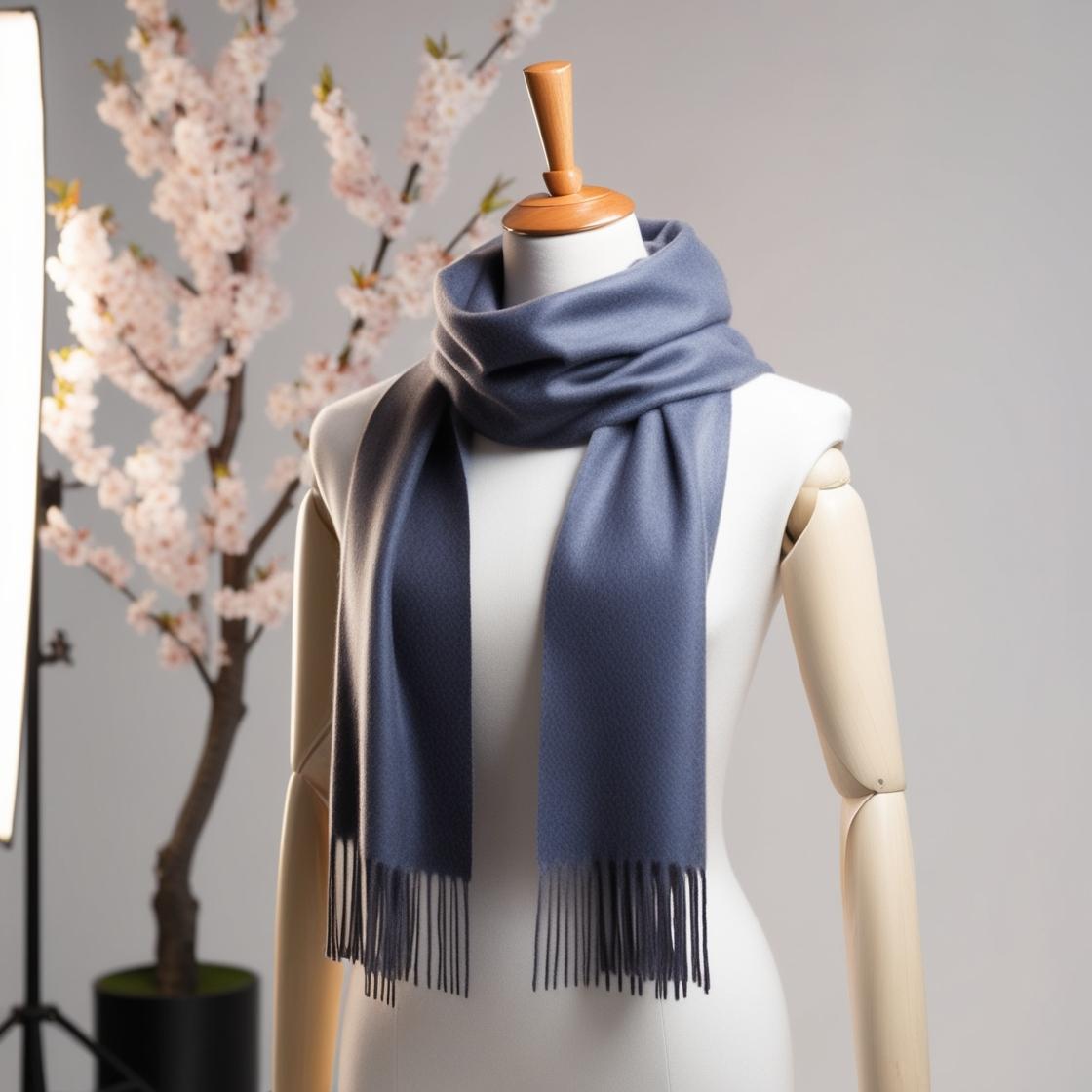Camelia Cashmere Shawl Oudblauw