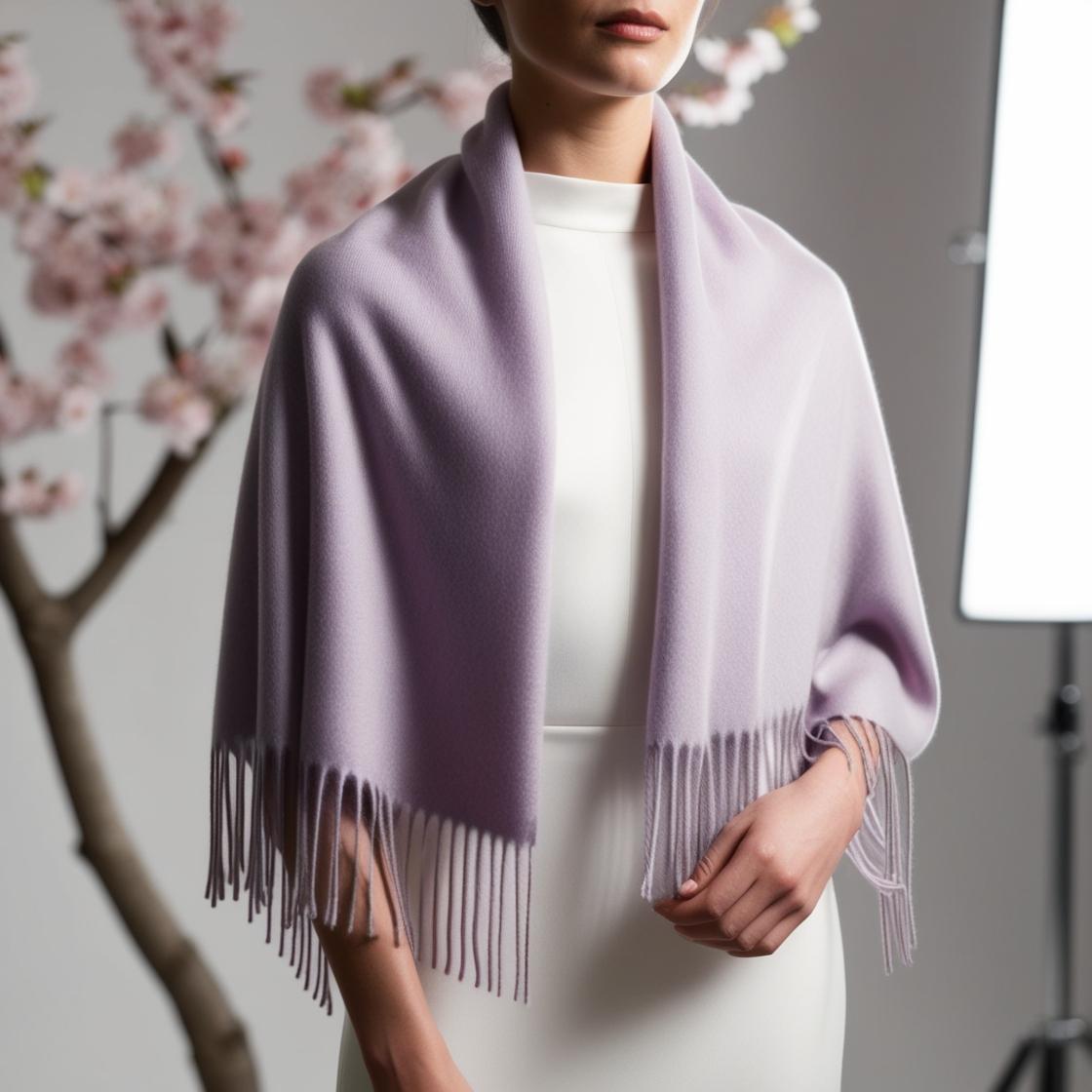 Camelia Cashmere Shawl Lila