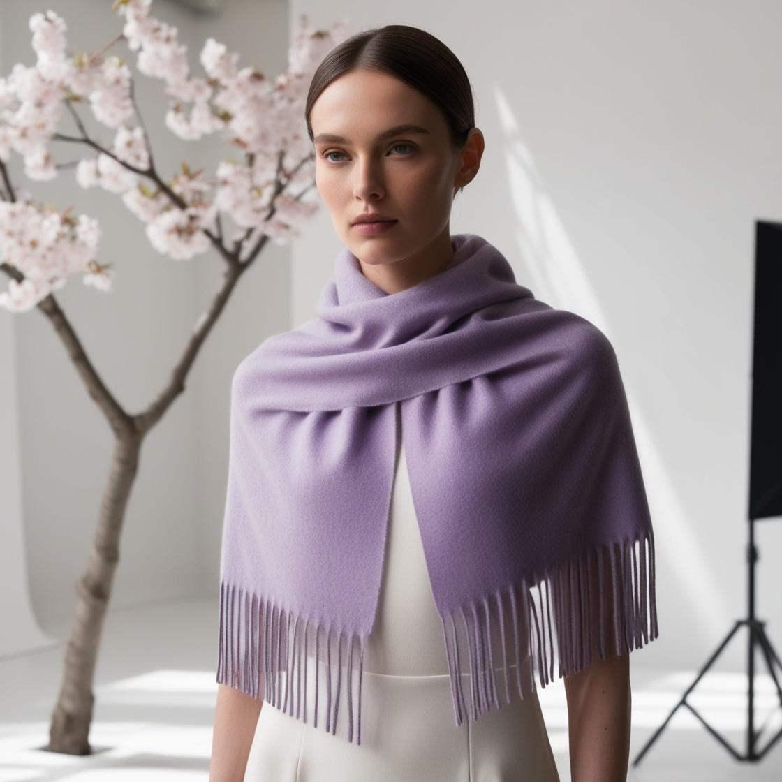 Camelia Cashmere Shawl Lila